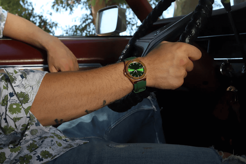 Ceas de mână emerald cu auriu, Royal Watch, RW 130/S