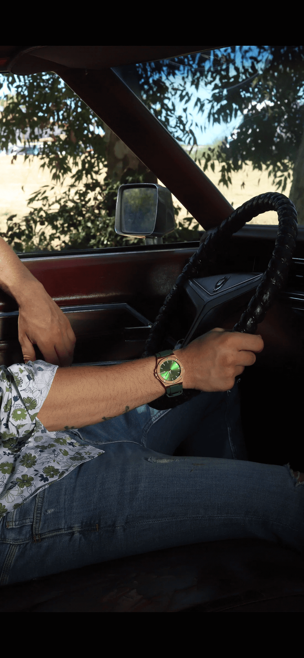 Ceas de mână emerald cu auriu, Royal Watch, RW 130/S