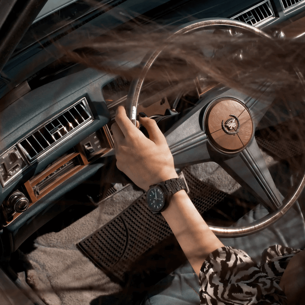 Ceas de mână negru glitter, Royal Watch, RW 132/B