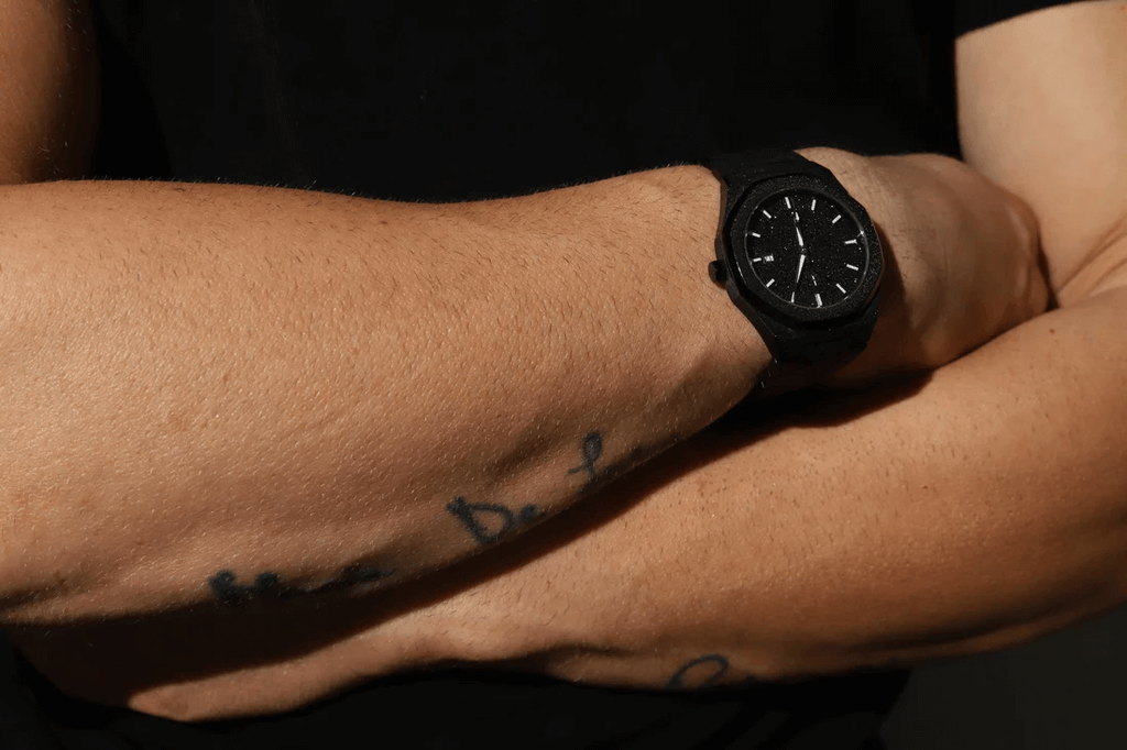 Ceas de mână negru glitter, Royal Watch, RW 132/B