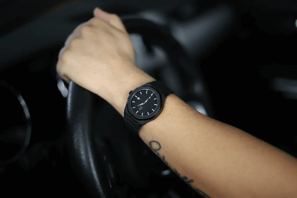 Ceas de mână negru glitter, Royal Watch, RW 132/B