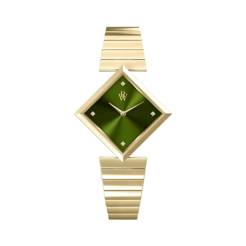 Ceas de mână pentru dame, cu cadran verde, Royal Watch, RW 134 GD