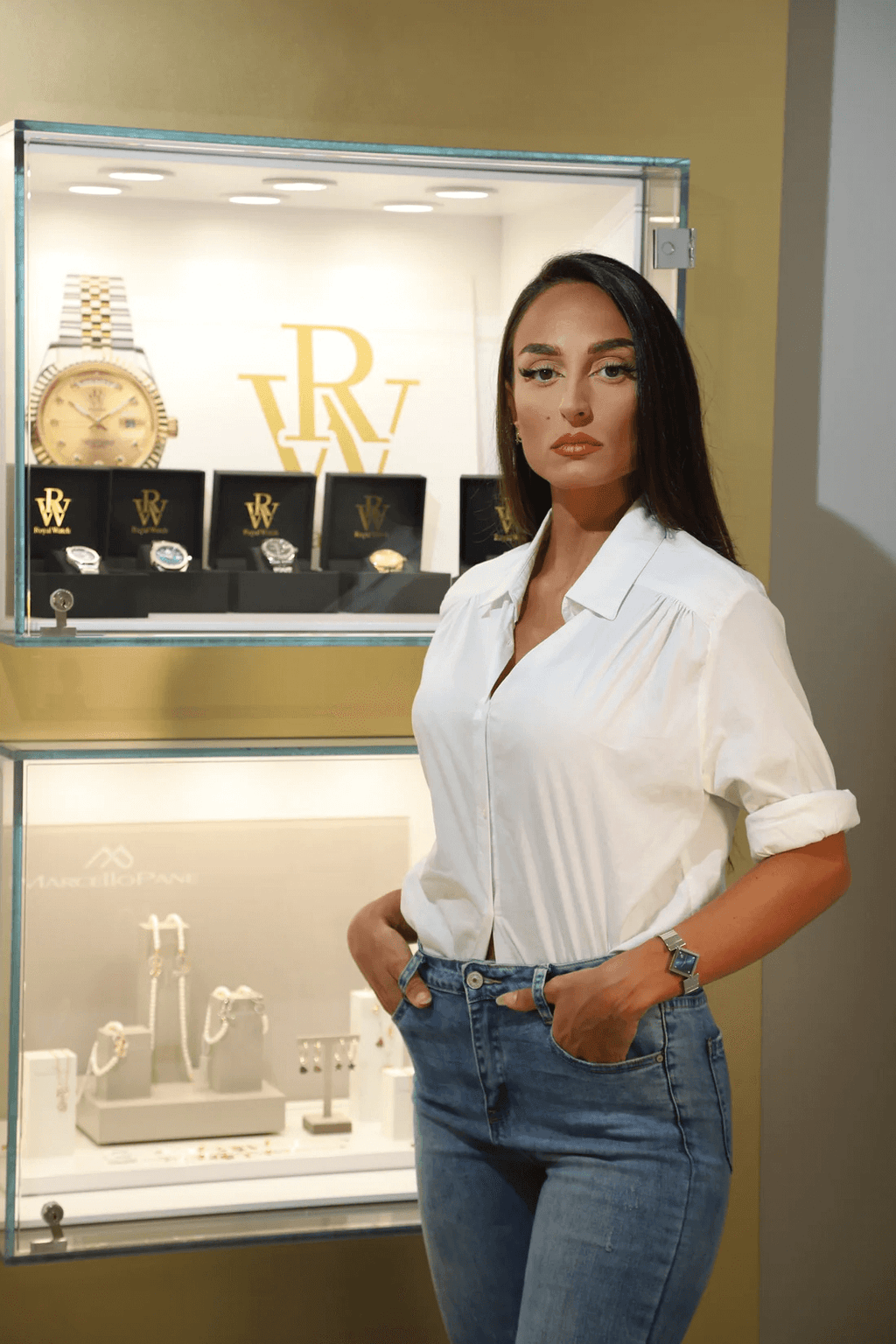 Ceas pentru dame cu cadran albastru, Royal Watch, RW 134 SD