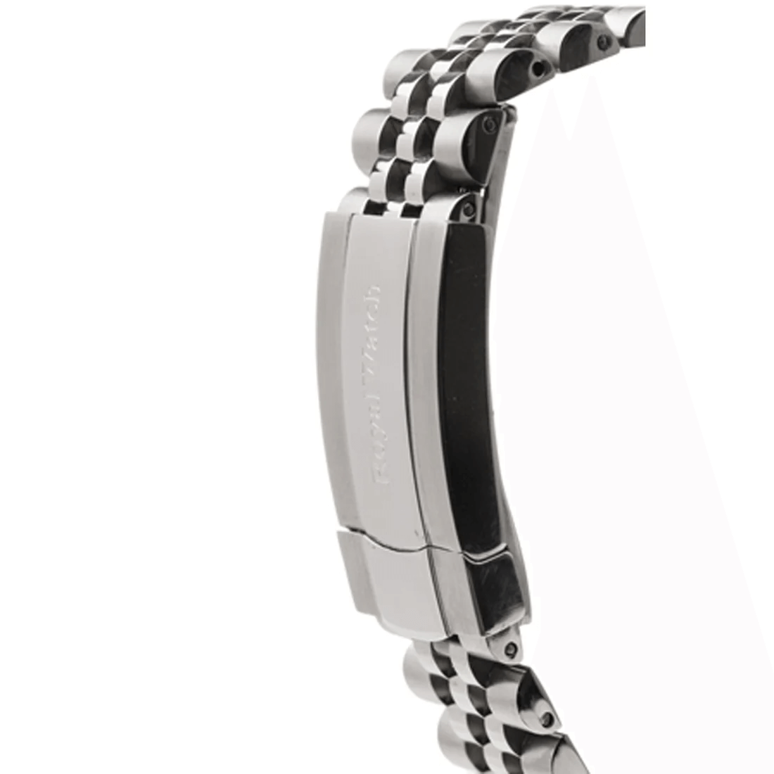 Ceas de mână argintiu, cu cadran negru, Royal Watch, RW 135/S