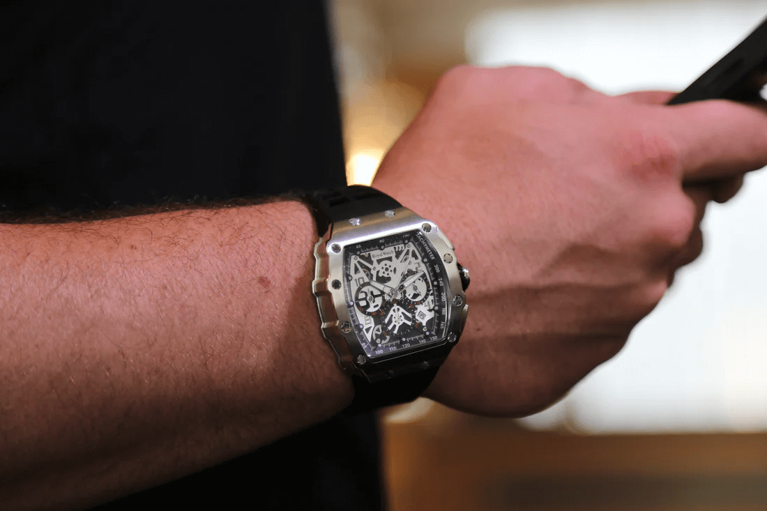 Ceas de mână modern, Luxury Skeleton, Royal Watch, RW 150