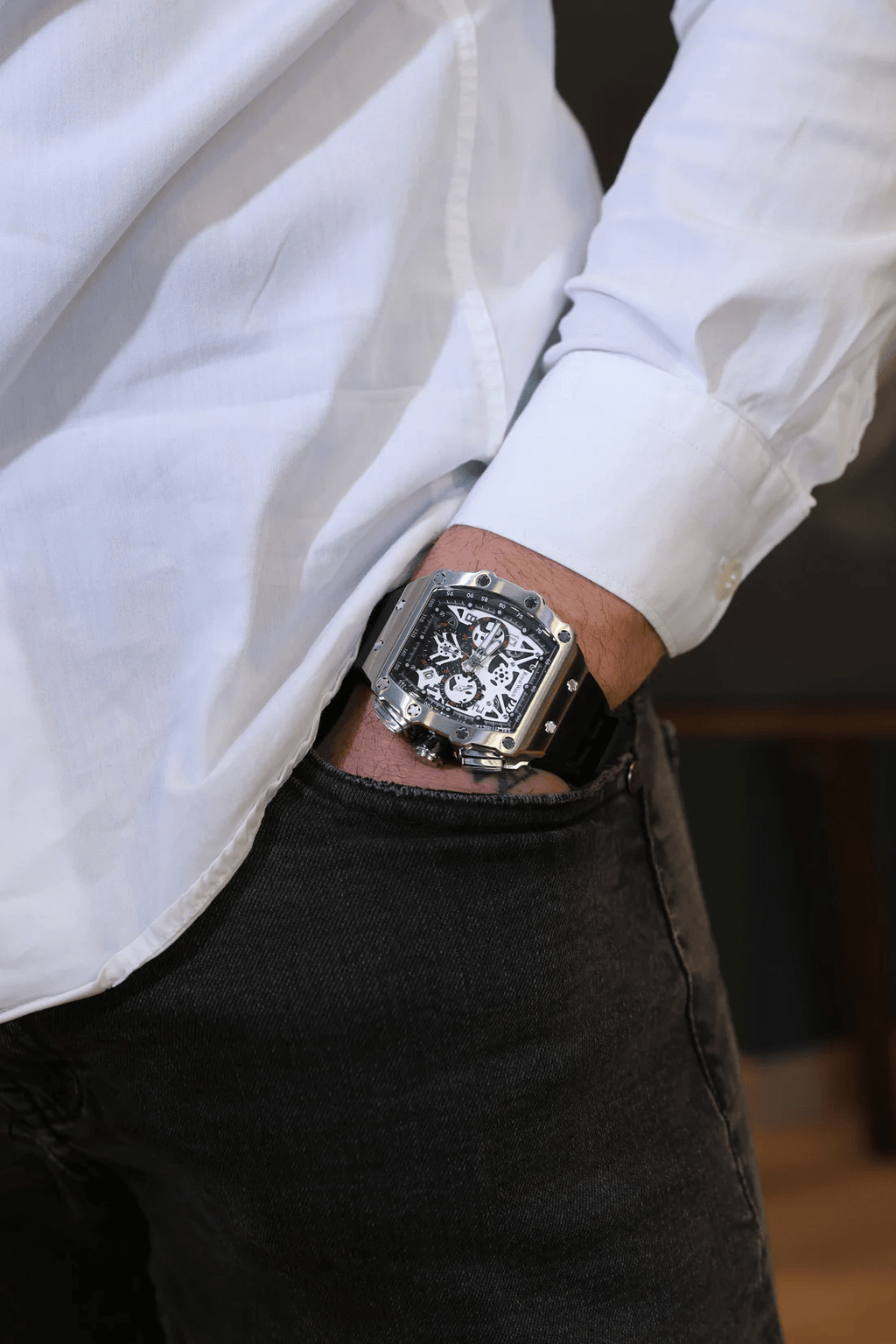 Ceas de mână modern, Luxury Skeleton, Royal Watch, RW 150