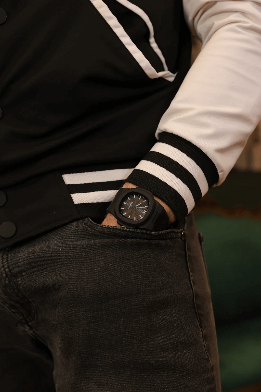 Ceas de mână negru, Infinite Black, Royal Watch, RW 155