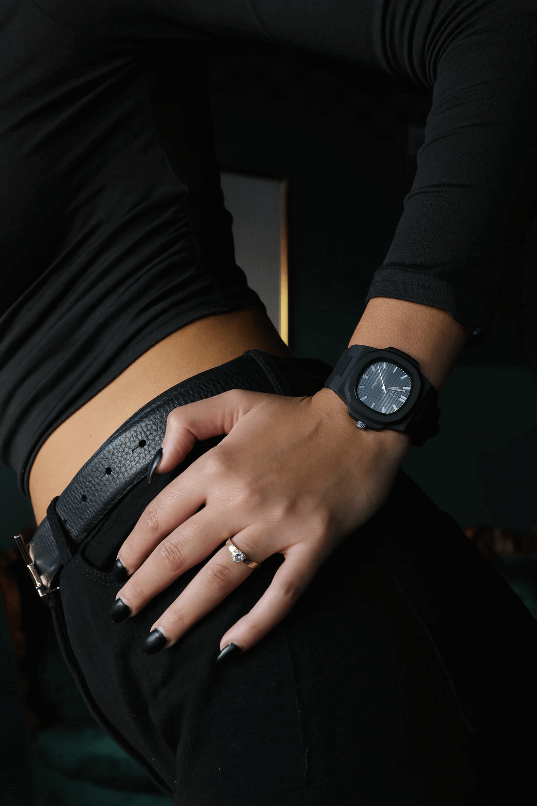 Ceas de mână negru, Infinite Black, Royal Watch, RW 155