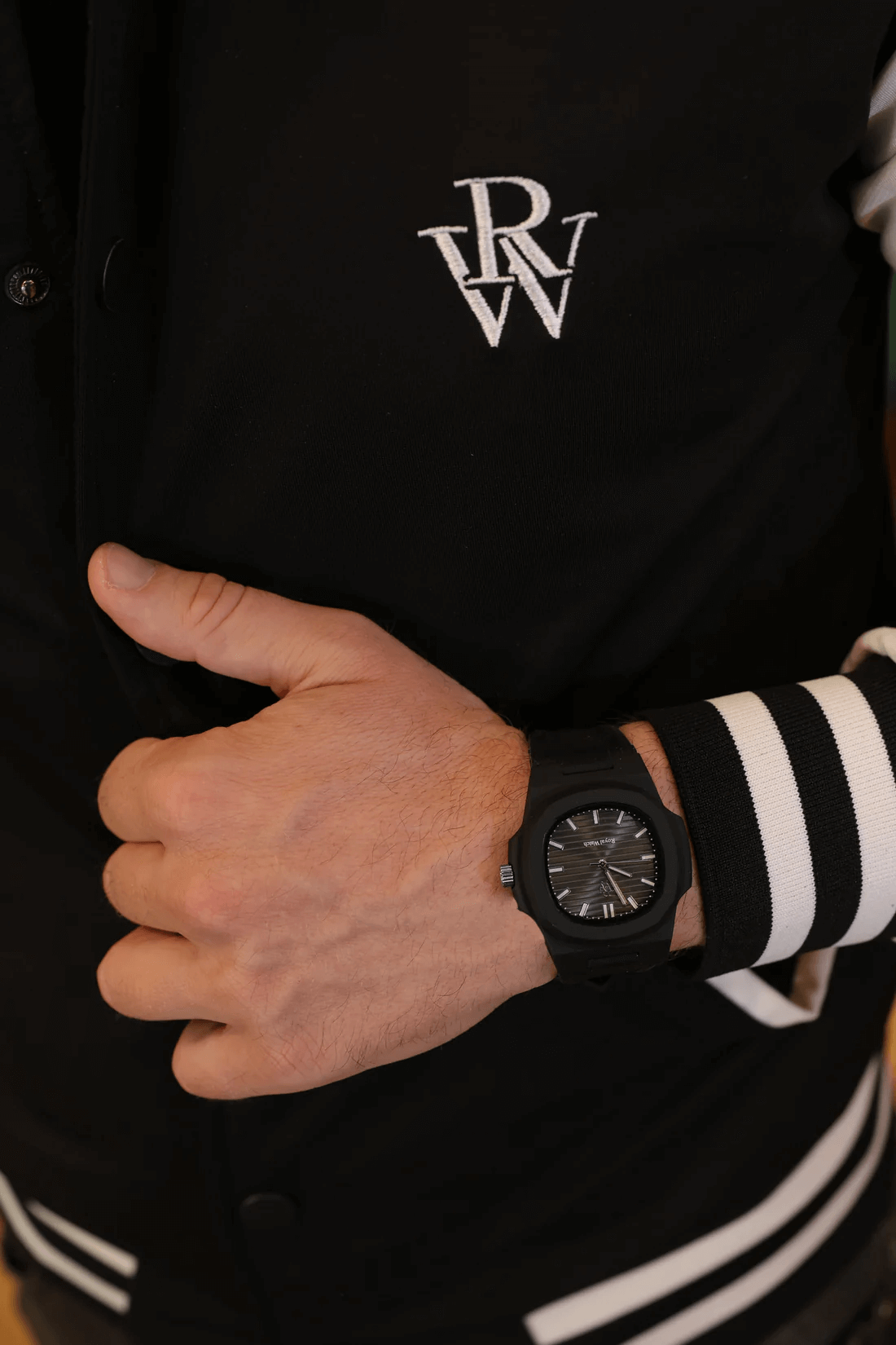 Ceas de mână negru, Infinite Black, Royal Watch, RW 155