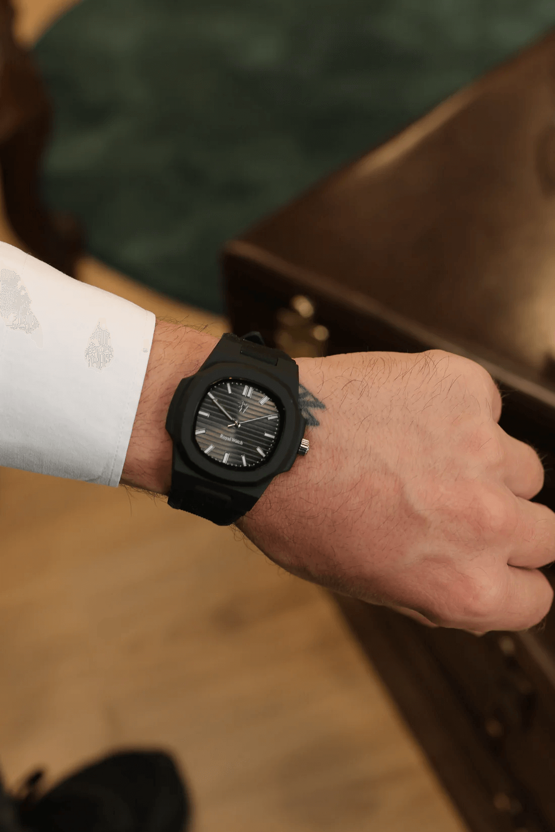 Ceas de mână negru, Infinite Black, Royal Watch, RW 155